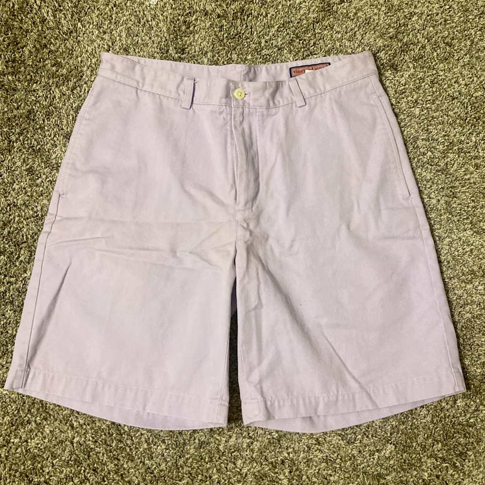 VINYARD VINES MENS LAVENDER COTTON TWILL SHORTS SIZE 34